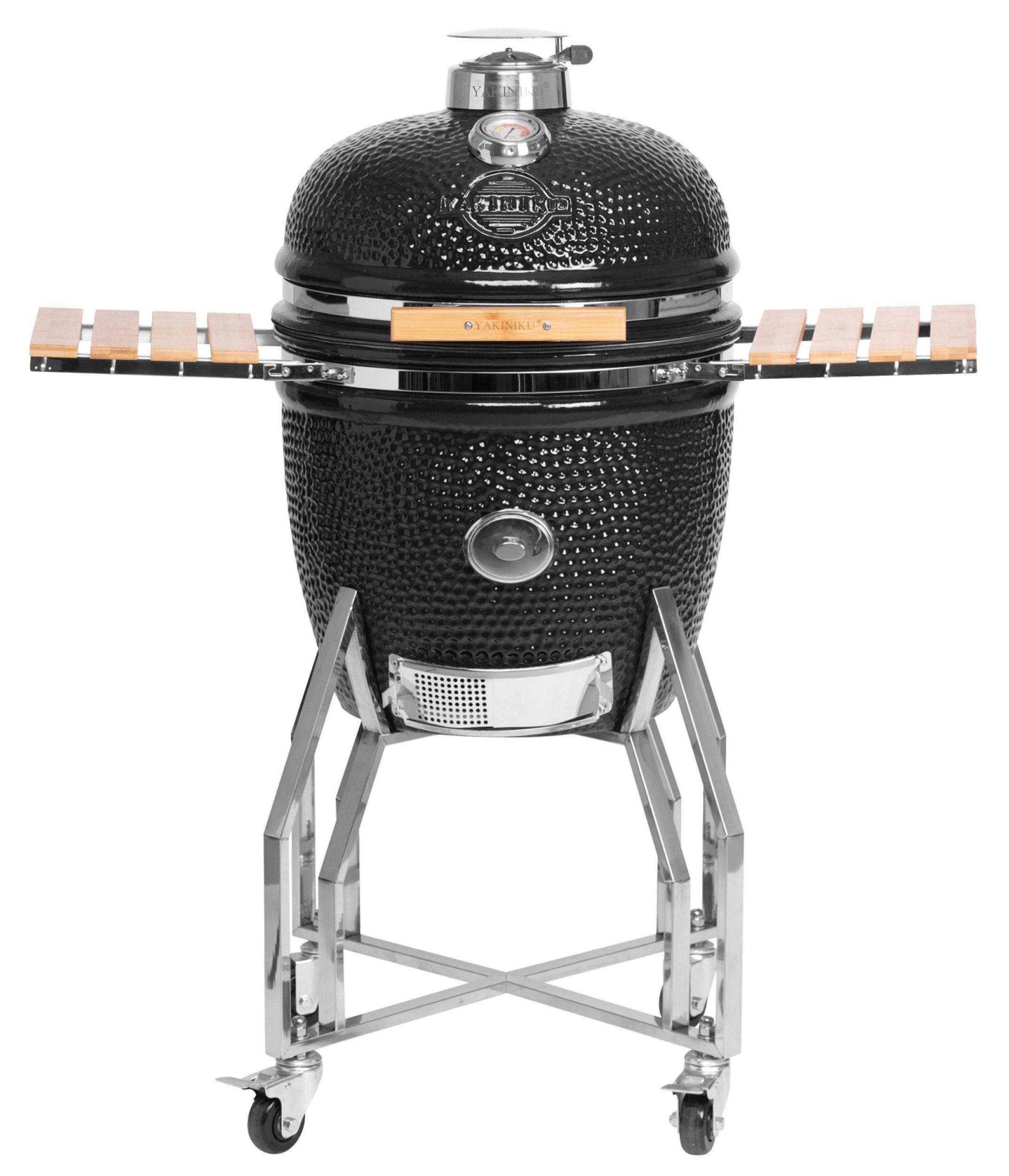 Keramischer Kamado-Grill, groß - 49 cm Grillfläche - Holzkohle-Grill
