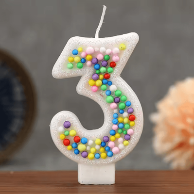 Inspire Curations Colorful Ball Number Birthday Candles 09 Creative Cake Topper 3
