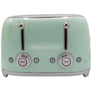 Smeg Toaster TSF03PGEU 50er Retro Style, mit 6 Röststufen, pastellgrün, 2000 Watt, Edelstahl, für 4 Scheiben