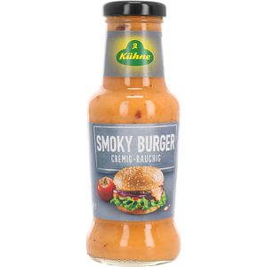 Kühne Burgersauce Smoky Burger, cremig-rauchig, ohne Farb- & Konservierungsstoffe, in der Glasflasche, 250 ml