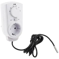 ChiliTec Steckdosen-Thermostat "ST-50" ana EXT 5-30°C, 230V, 2m Kabel + Außenfühler
