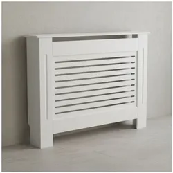 KADIMA DESIGN Moderne Heizkörperverkleidung mit Lamellen-Muster, Hochwertiges MDF-Material