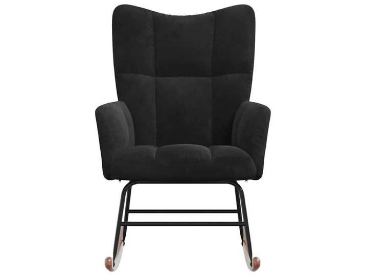 Chaise de relaxation/Chaise à bascule - CLOUD - Noir Velours f105