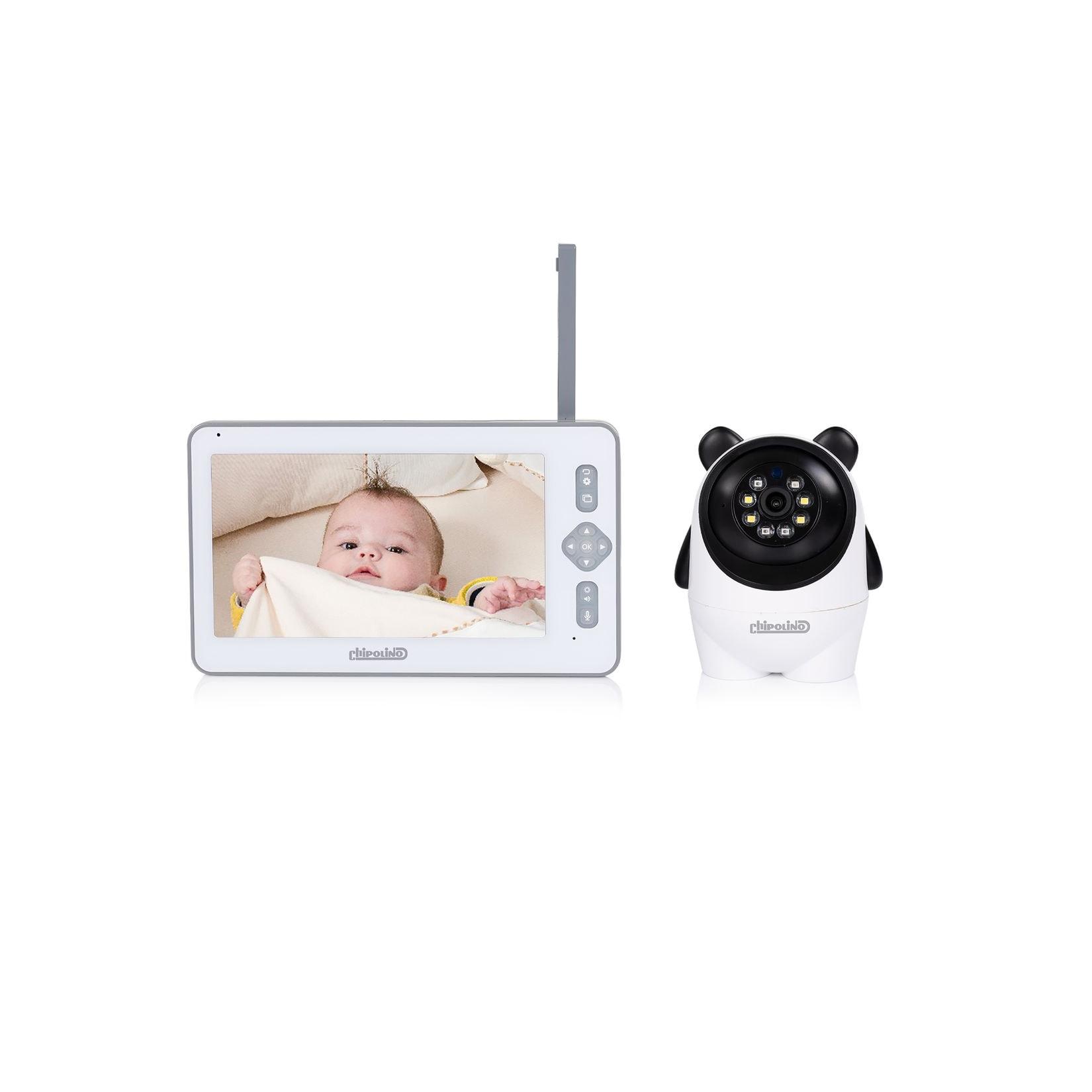 Chipolino Babyphone Titan Kamera 7 Zoll LED-Leuchten Schlafmodus Bildzoom VOX weiß
