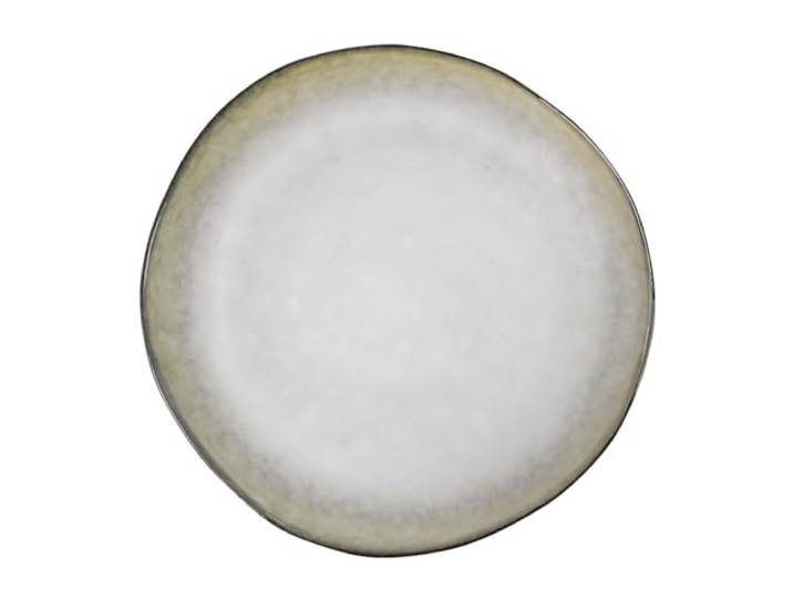 Médard de Noblat Shadow 6 assiettes plates 28 cm\, grès\, nacre marron clair