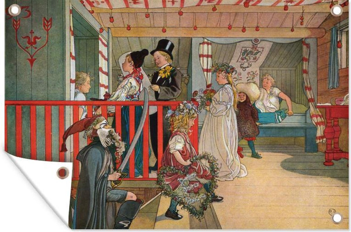 GreatGardenPosters Tuindoek A day of celebration - Carl Larsson - 60 x 40 cm