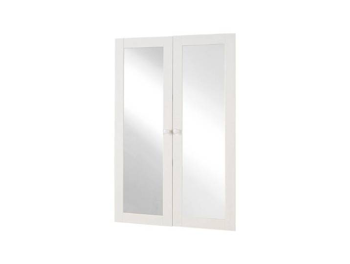 Billie-portes De Bibliothèque En Verre Blanc Ensemble De 2