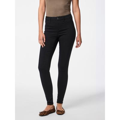 Jeggings PIECES "PCSKIN WEAR MW JEGGINGS/NOOS BC", Damen, Gr. S (36), N-Gr, schwarz, Web, Obermaterial: 77% Viskose, 20% Nylon, 3% Elasthan, unifarben, skinny fit knöchellang, Hosen Jeggings