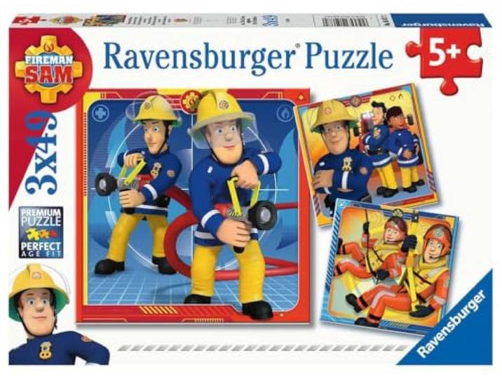 Ravensburger puzzel Onze held Sam - 3x49 stukjes - kinderpuzzel