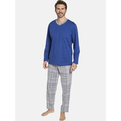 Schlafanzug BABISTA "Doppelpack Schlafanzug VISTELLI", Herren, Gr. XXL, grün (grün blau), Obermaterial: 100% Baumwolle CO., Homewear-Sets Schlafanzug, mit modischen Muster