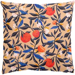KISSENBEZUG Orangen mit Blätterranken 40/40 cm