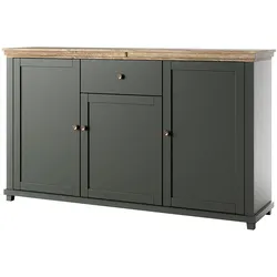 SIDEBOARD EVANDRO 160/93/42 cm mit 1 Schubladen und 3 Türen Grün
