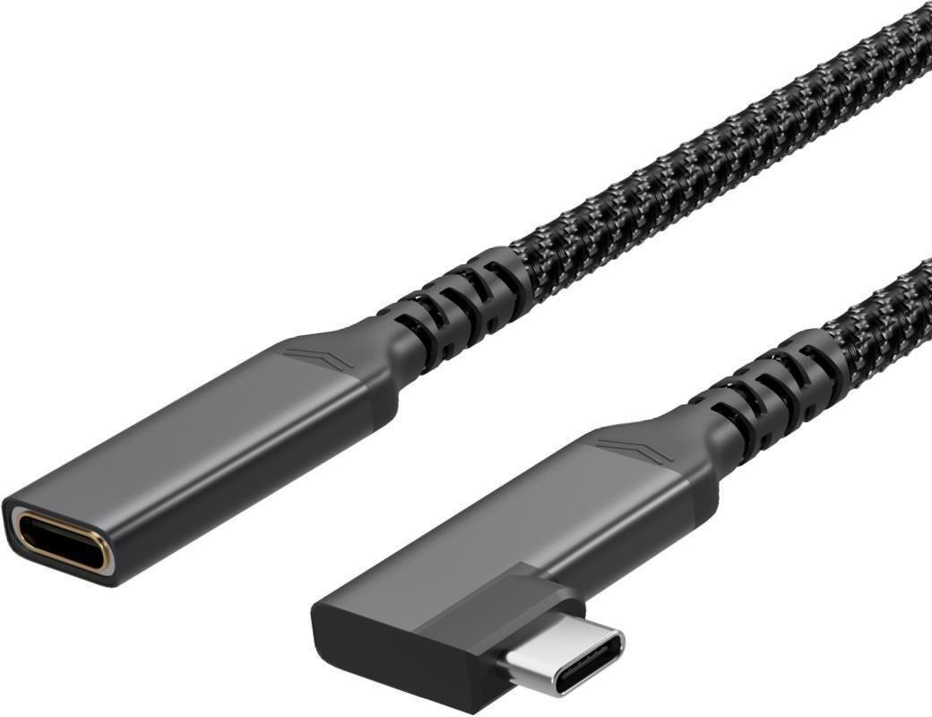 Shiverpeaks FL31-74016 USB-C Verlängeringskabel USB-C naar USB-C 3.2 PD 90 graden 1,5m