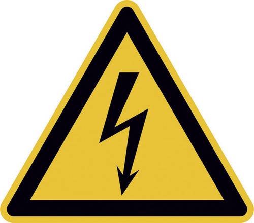 Warnschild Elektrische Spannung Folie selbstklebend 100 mm ISO 7010 1 St.