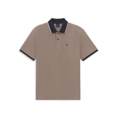 Poloshirt BUGATTI, Herren, Gr. XL, beige (40, beige), 100% Baumwolle, unifarben, normal, ohne Ausschnitt, Shirts, Modern Fit mit dezenter Stickerei