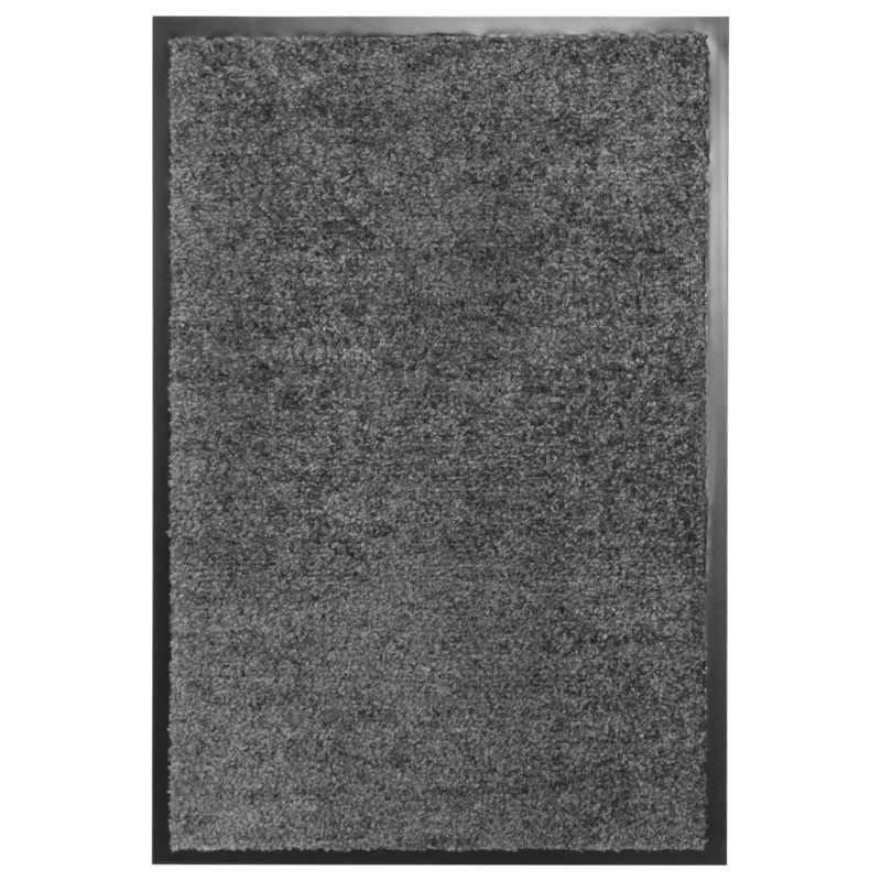 vidaXL wasbare deurmat - antraciet - 40 x 60 cm
