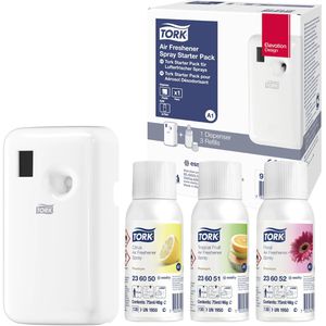 Tork Raumduft Elevation Starter Pack, A1, 972000, Starterset, 3x 75ml, Zitrus, Frucht, Blüten