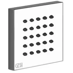 Gessi Rettangolo feste Seitenbrause 1/2, Breite 65 mm, mit zusätzlicher Befestigung, 32973299, Farbe: Schwarz XL
