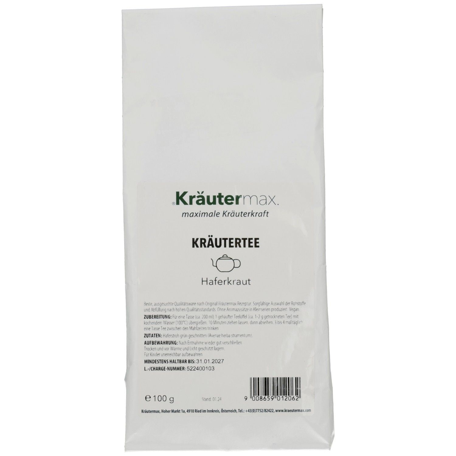 KR MAX TEE Haferstroh Gruen 100 g Tee