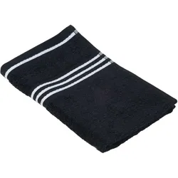 Gözze Frottierserie Rio schwarz Borte weiss Handtuch 50 x 100 cm