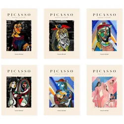 POSTER Set Mit 6 Illustrationen Von Pablo Picasso Licht Schatten A3 Rahmenlos
