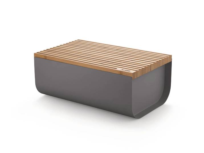 Alessi Boîte à pain Mattina 34 cm Gris foncé-bambou