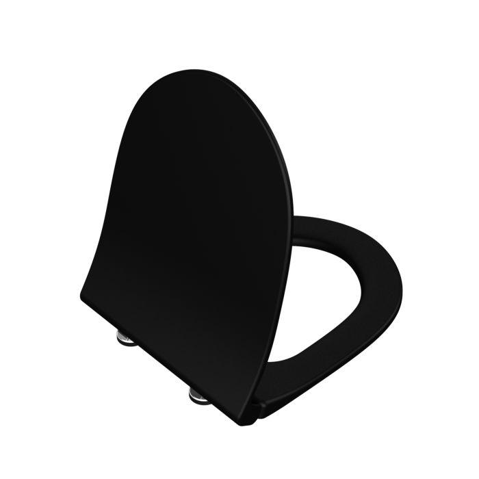 VitrA Sento WC-Sitz 120-483R009 36,5x45cm, mit Absenkautomatik und Schnellverschluss, schwarz matt