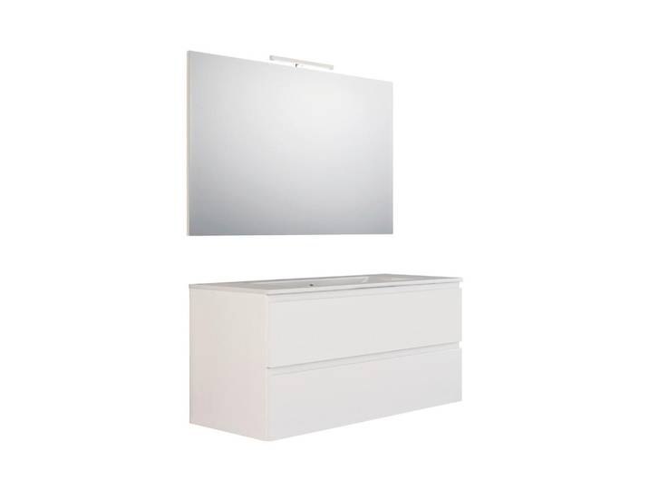 Belluti Badezimmer Arya Collection, Weiß Hochglanz, 2 Schublade(n),2 Schublade(n) Schubladen, 100x138x46 cm, hängend, Badezimmer, Badmöbelsets & Badmöbelserien, Badmöbel-Sets