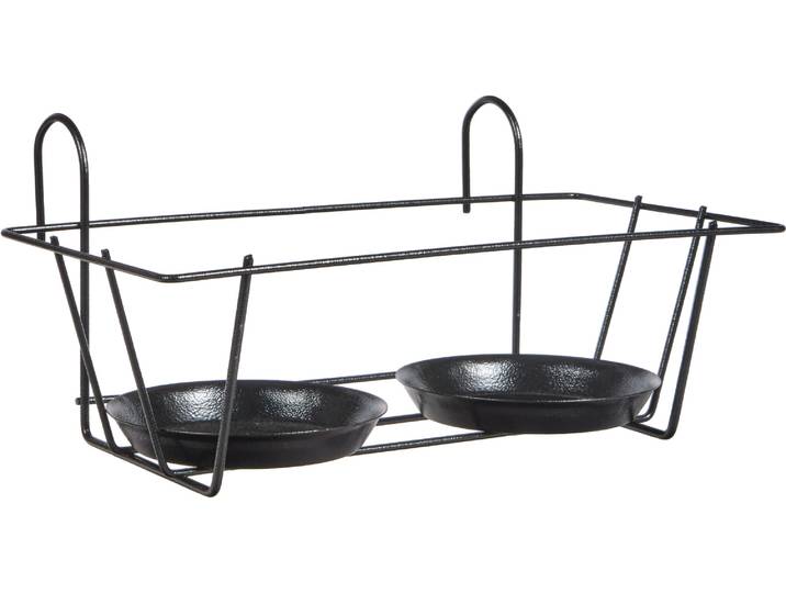 Alba Blumentopfhalter Schwarz 37 × 23.5 × 17 cm 2 Stück