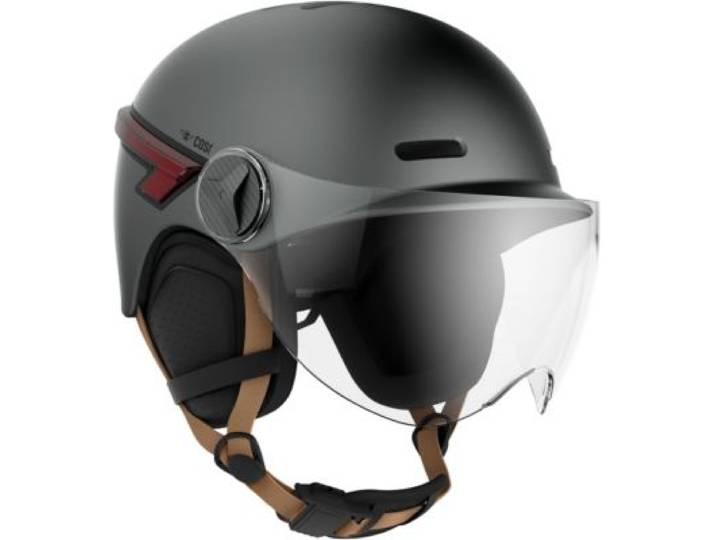 Casr - Casque Trottinette Led Glow Gris Taille M