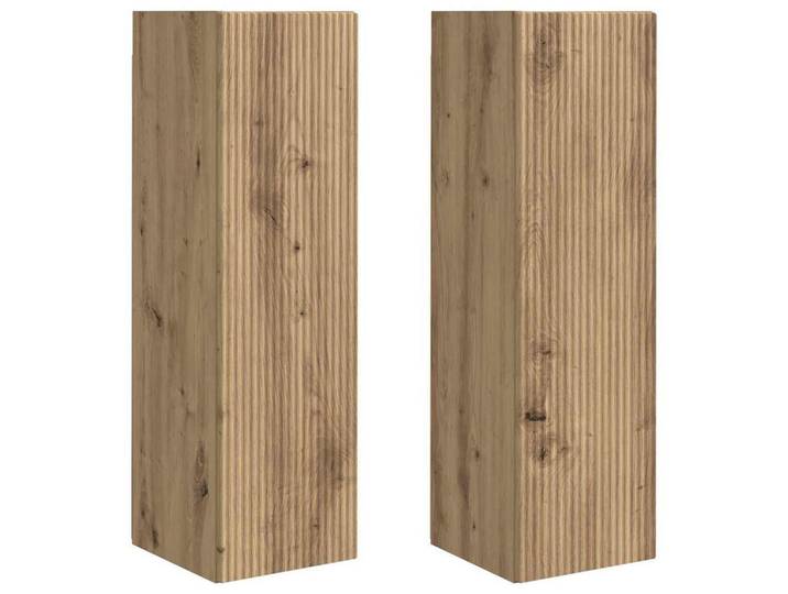 vidaXL TV-Wand TV-Wandschrank 2 stk. Kunsthandwerk Eiche Holzwerkstoff, (2-St)