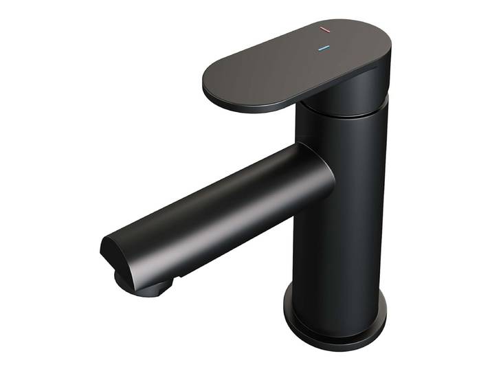 Brauer Black Edition Lage Opbouw Wastafelmengkraan Model C Mat Zwart