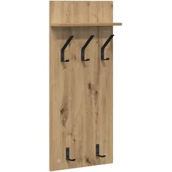 vidaXL Wandmontierter Kleiderständer mit Regal Wandmontiert Eiche handwerklich