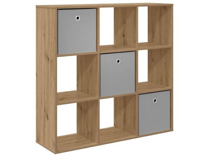 TEKGHUT Sideboard Artisan-Eiche 102 x 31 x 99,5 cm Holzwerkstoff, versenkte Griffe, Regale, Wohnzimmer, Innenbereich, Montage zu zweit