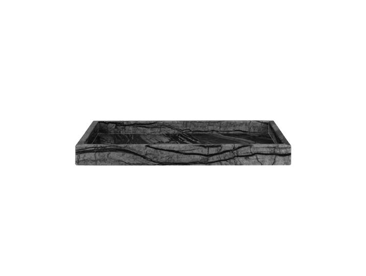 Mette Ditmer - Marble Tablett, 16 x 31 cm, schwarz / grau