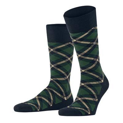 Socken BURLINGTON "Tartan", Herren, Gr. 40-46, grün (marine), Baumwollmischung, mehrfarbig, Socken Socken, Einheitsgröße 40-46, kariert, Burlingtion-Clip