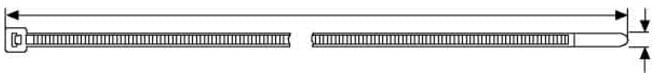 HellermannTyton Colliers de serrage 200x2,5 naturel UB200A-N (138-00022)