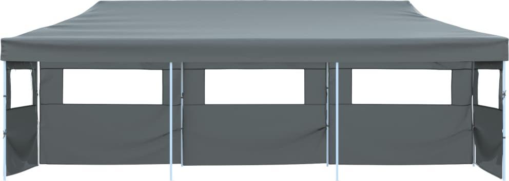 vidaXL Faltzelt Partyzelt Pop-Up mit 5 Seitenwänden 870x291x315 cm Anthrazit