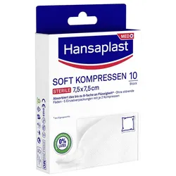Hansaplast Soft Kompressen Steril 7.5x7.5cm 5X2 St