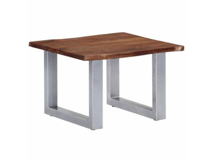 Wohnzimmertisch Couchtisch mit Naturkanten 60x60x40 cm Massivholz Akazie