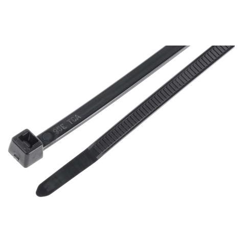 HellermannTyton T50R Bk Cable Tie Heat Stab- 200x4.6mm (200 mm, 100 Stk.) (111-04950)