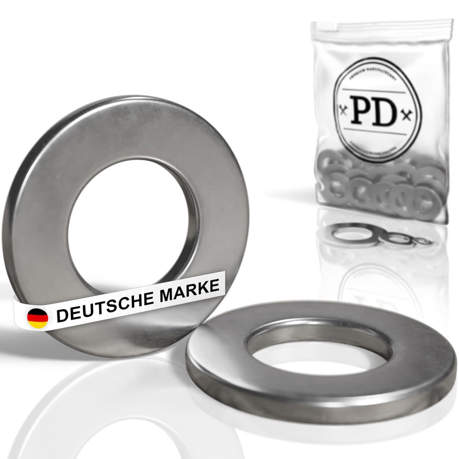 PD Onderlegringen M10 DIN 125 Form A/ISO 7089 RVS A2 100 stuks Afmetingen: M10 x 20 mm
