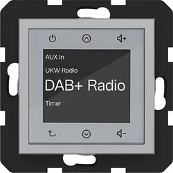 Hager WAN6011TA Radio Touch UP DAB+, A.x/C.x, titan metallisch lackiert