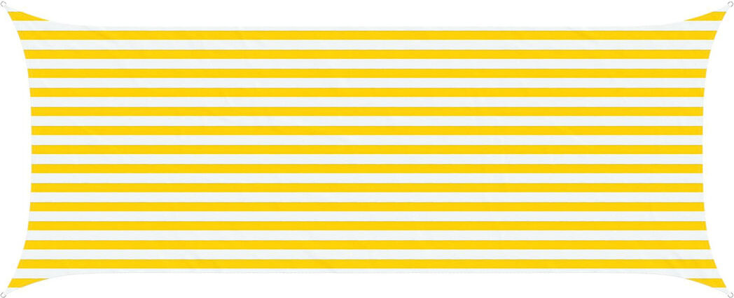 Vidaxl Sunshade Sail Oxford Fabric Rectangular Patio Shade Sunscreen Canopy Yellow/White 2m W x 5m L
