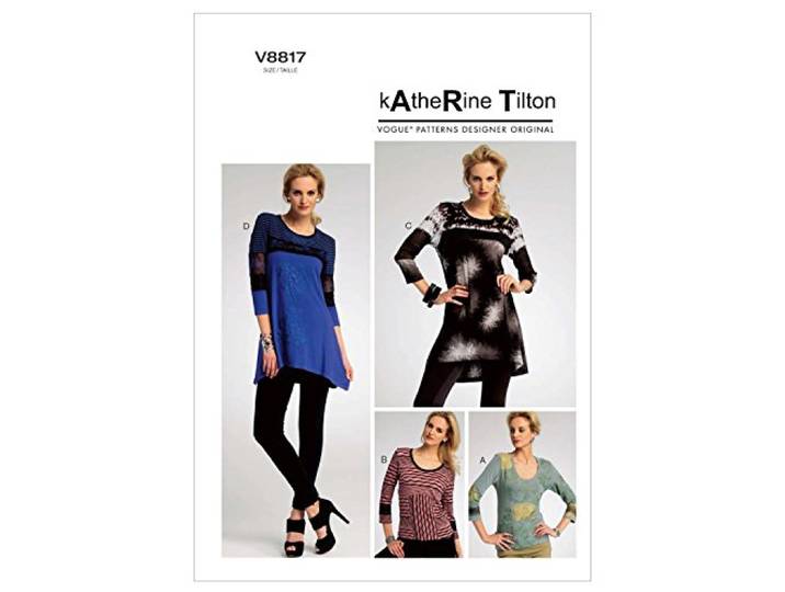 Vogue V8817 VGE B5 (8-10-12-14-16) naaipatroon, elegant, extravagant, modieus