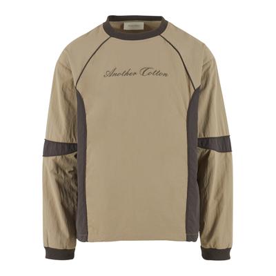 Windbreaker ANOTHER COTTON LAB "Another Cotton Lab", Herren, Gr. L, beige, 100% Polyester, mehrfarbig, oversize, Rundhals, Jacken Windbreaker
