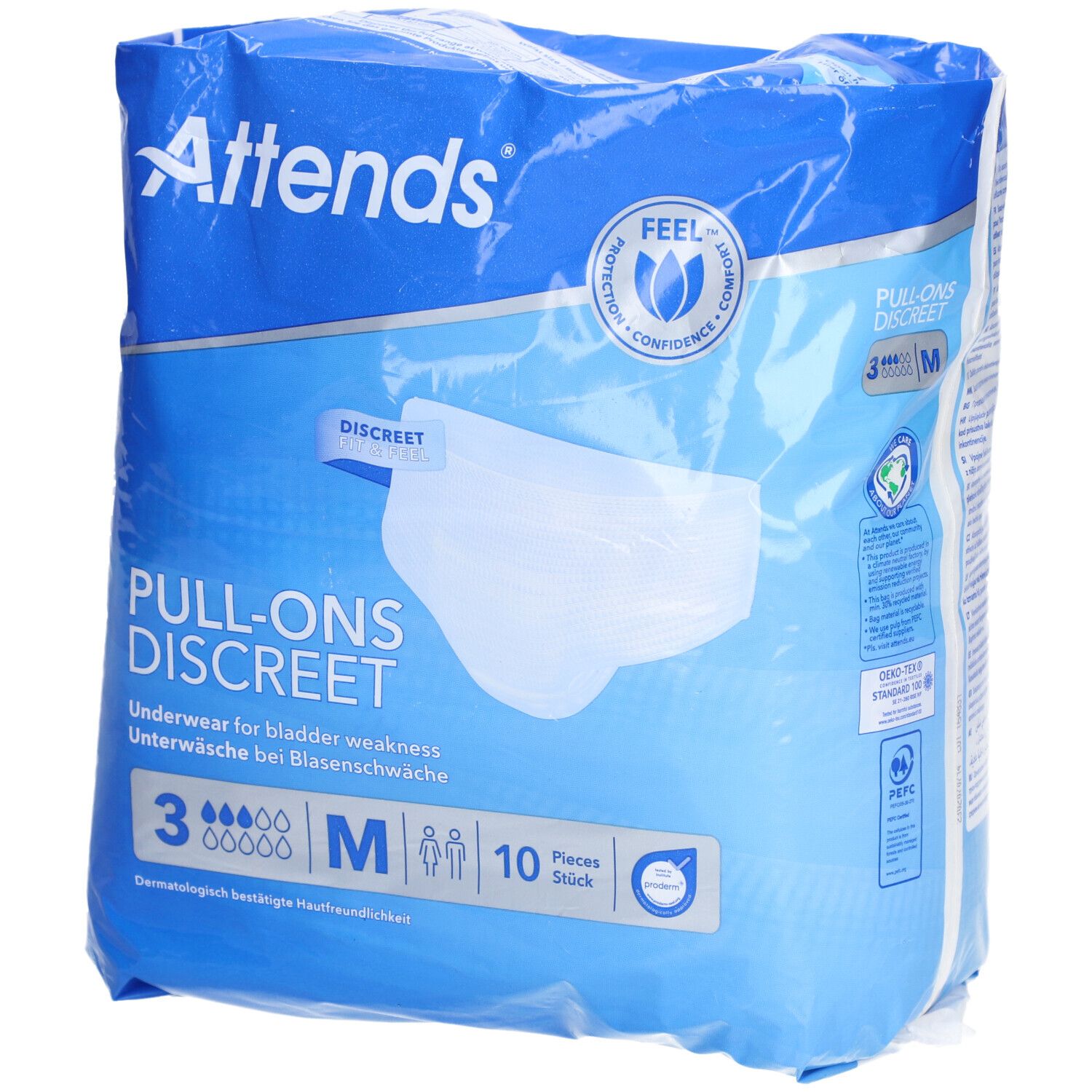 Attends Pull-Ons Discreet Underwear 3 M 10 St Beutel