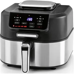 Gourmetmaxx Heissluftfritteuse mit Grillfunktion, Fritteuse, Schwarz