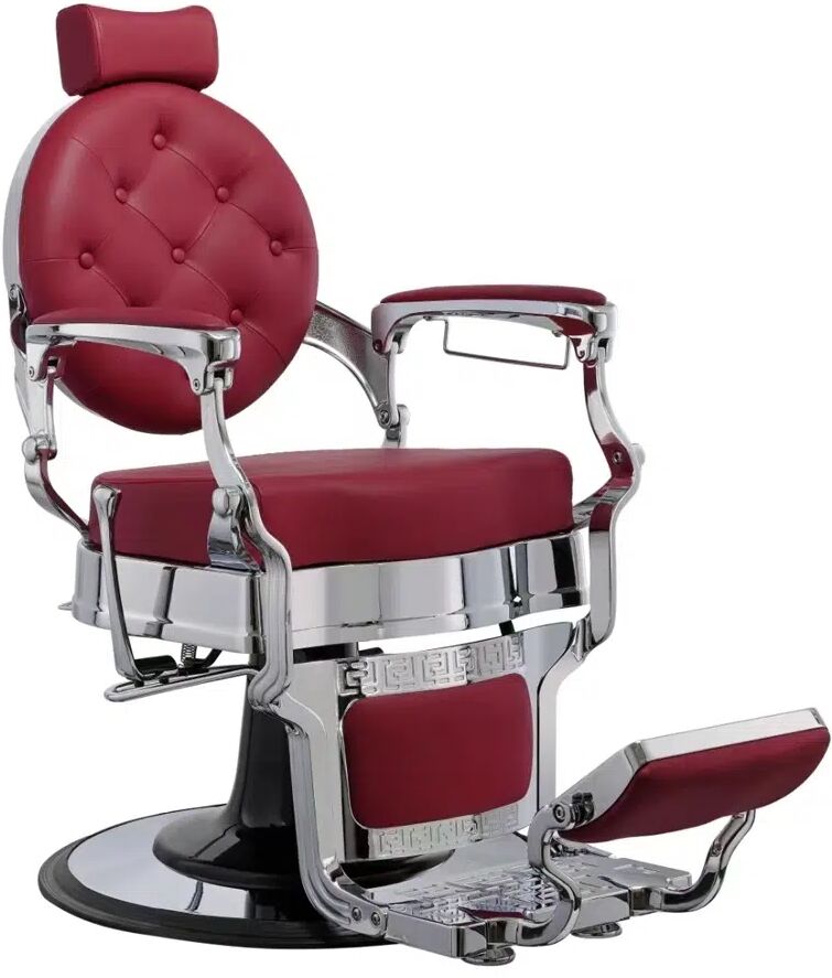 MUDI POLTRONA DA BARBIERE RECLINABILE BORDEAUX BUZZ BUZZ SILVER BURDEOS BORDEAUX