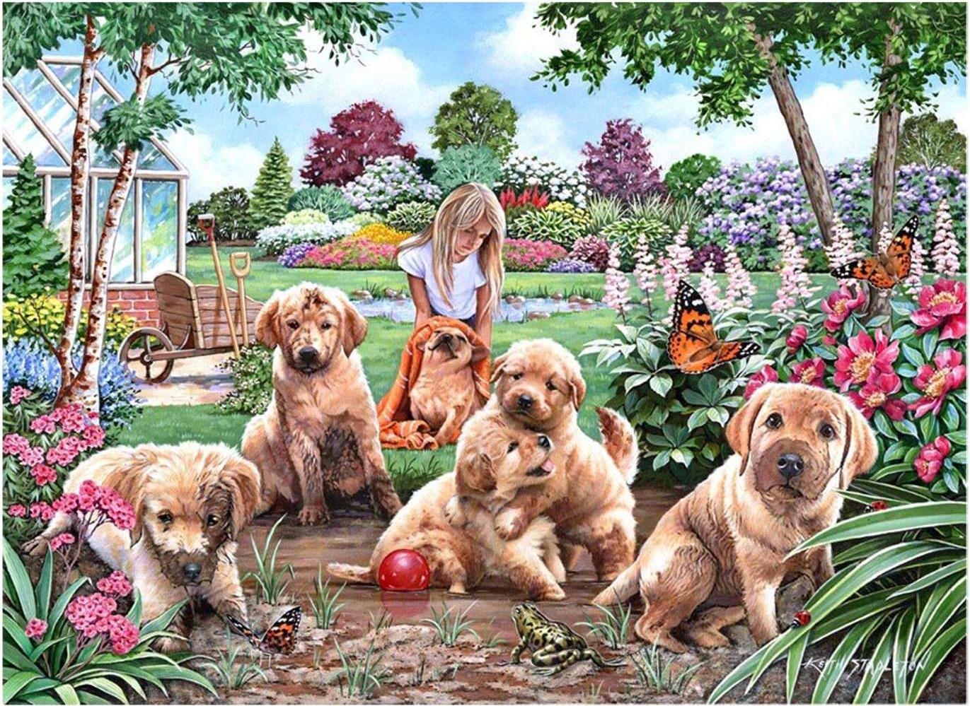 House of Puzzles Puzzel XXL Mucky Pups 500 stukjes Dieren